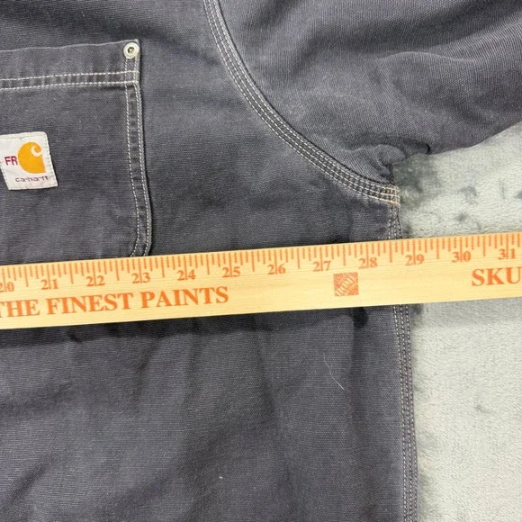 Carhartt FR Black Faded Work Jacket Shirt Mens 2XL Snap Front Shacket Cat 3
